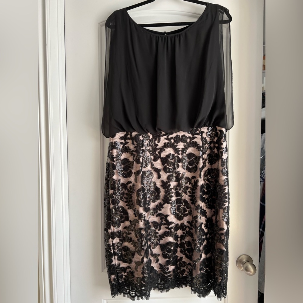 Calvin Klein black sleeveless cocktail dress